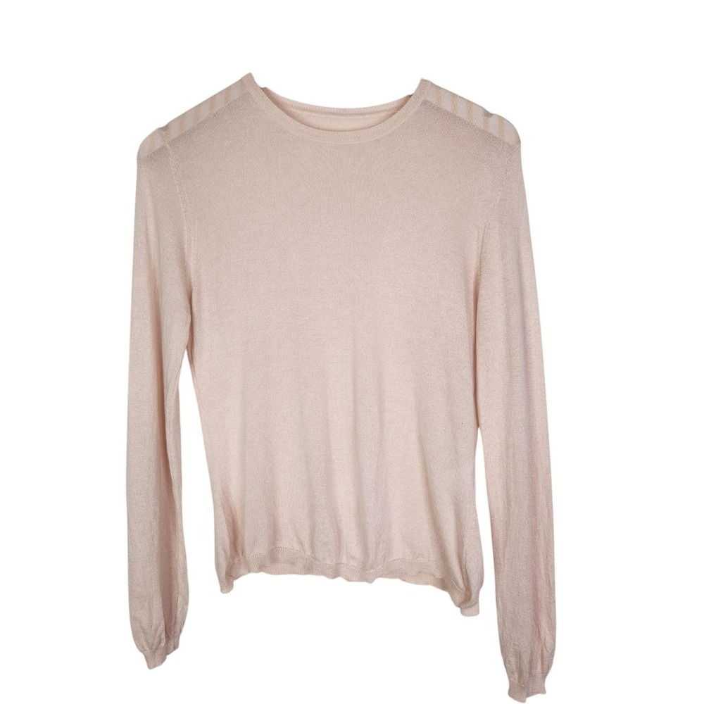 Sweater Womens Small Pink Wool Cashmere Lyocell Lightweight Knit Pullover Top